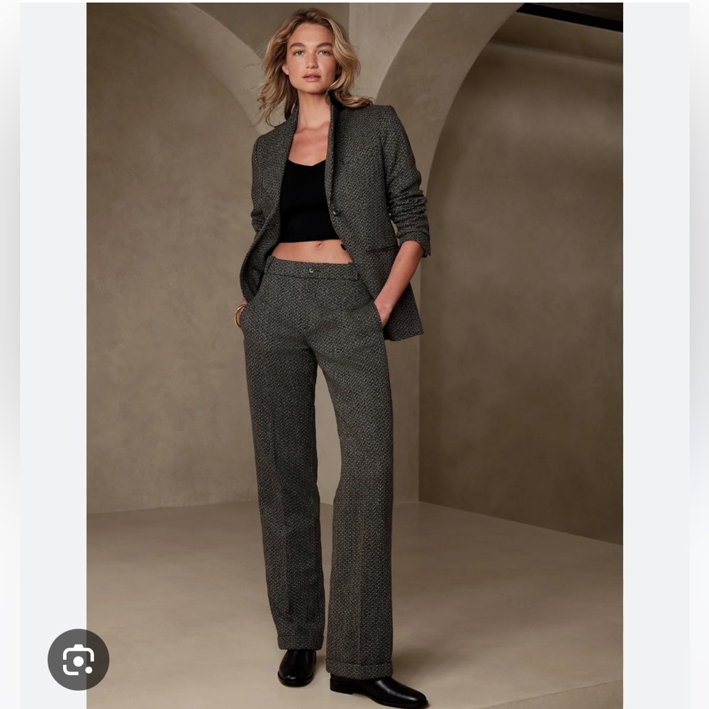 Banana Republic Wylder Tweed Cuffed Trousers NWT Sz 6